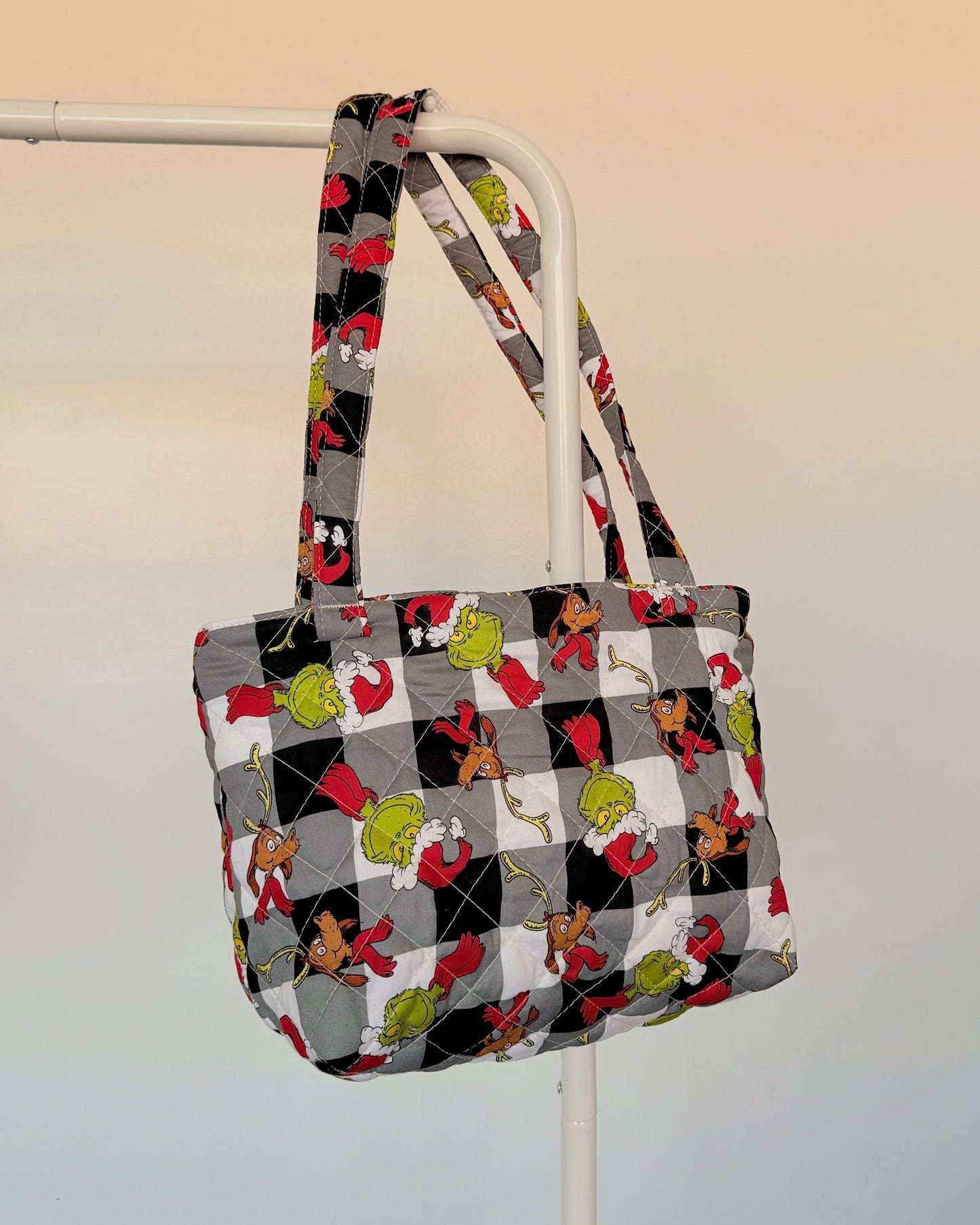 Plaid Grinch XMAS Tote Bag