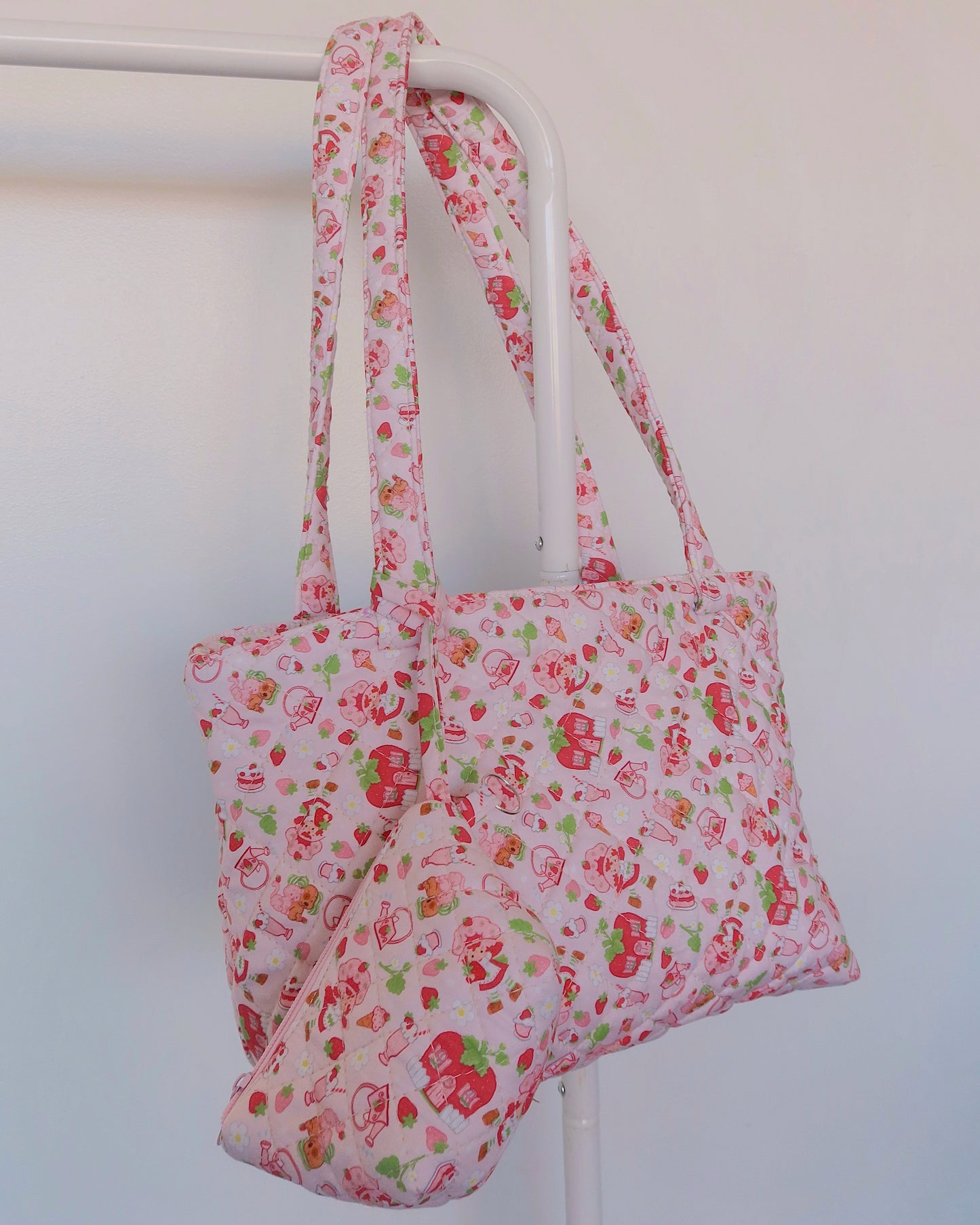 Shortcake Spring Tote Bag & Matching Pouch