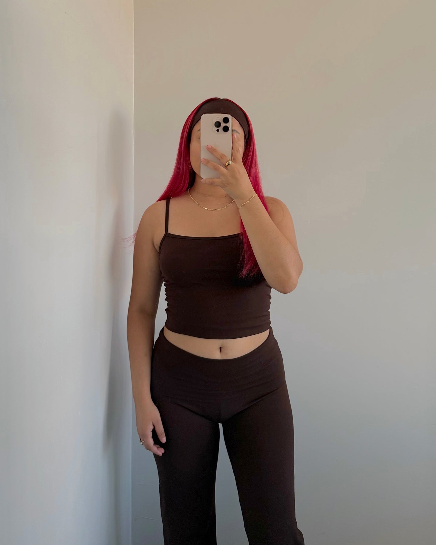 Brown Cotton Cami Top