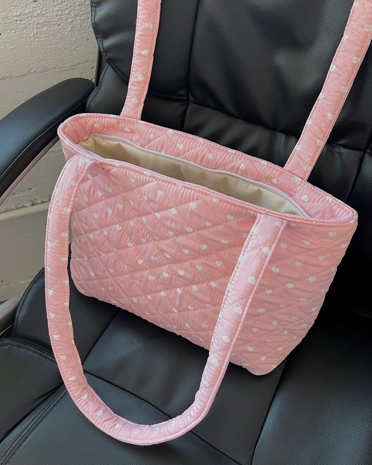 Baby Pink Mini Hearts Tote Bag