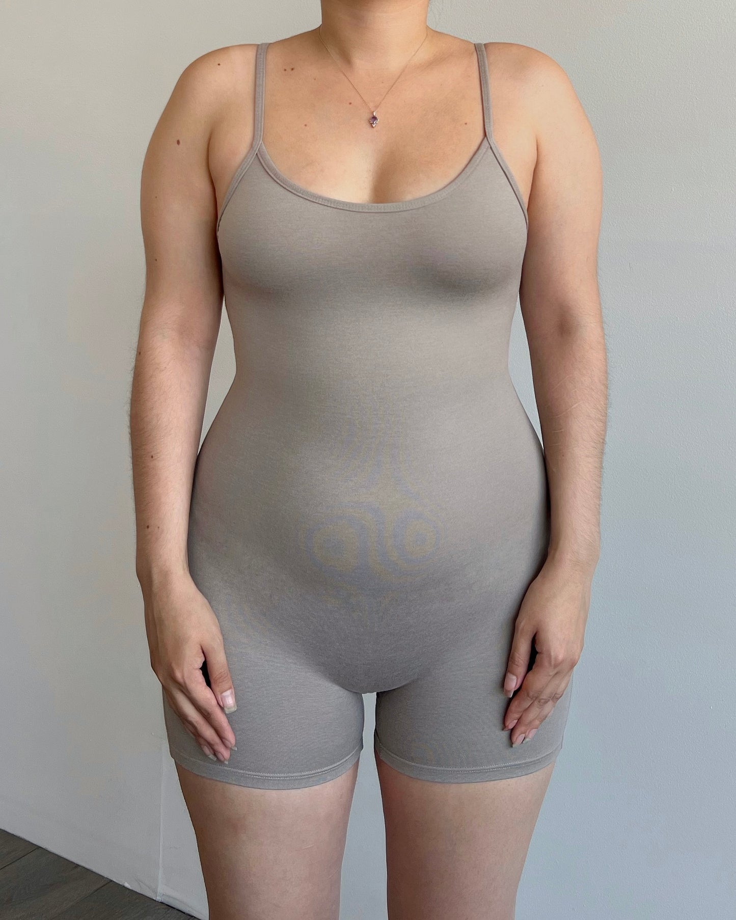 Taupe Marled Cami Romper