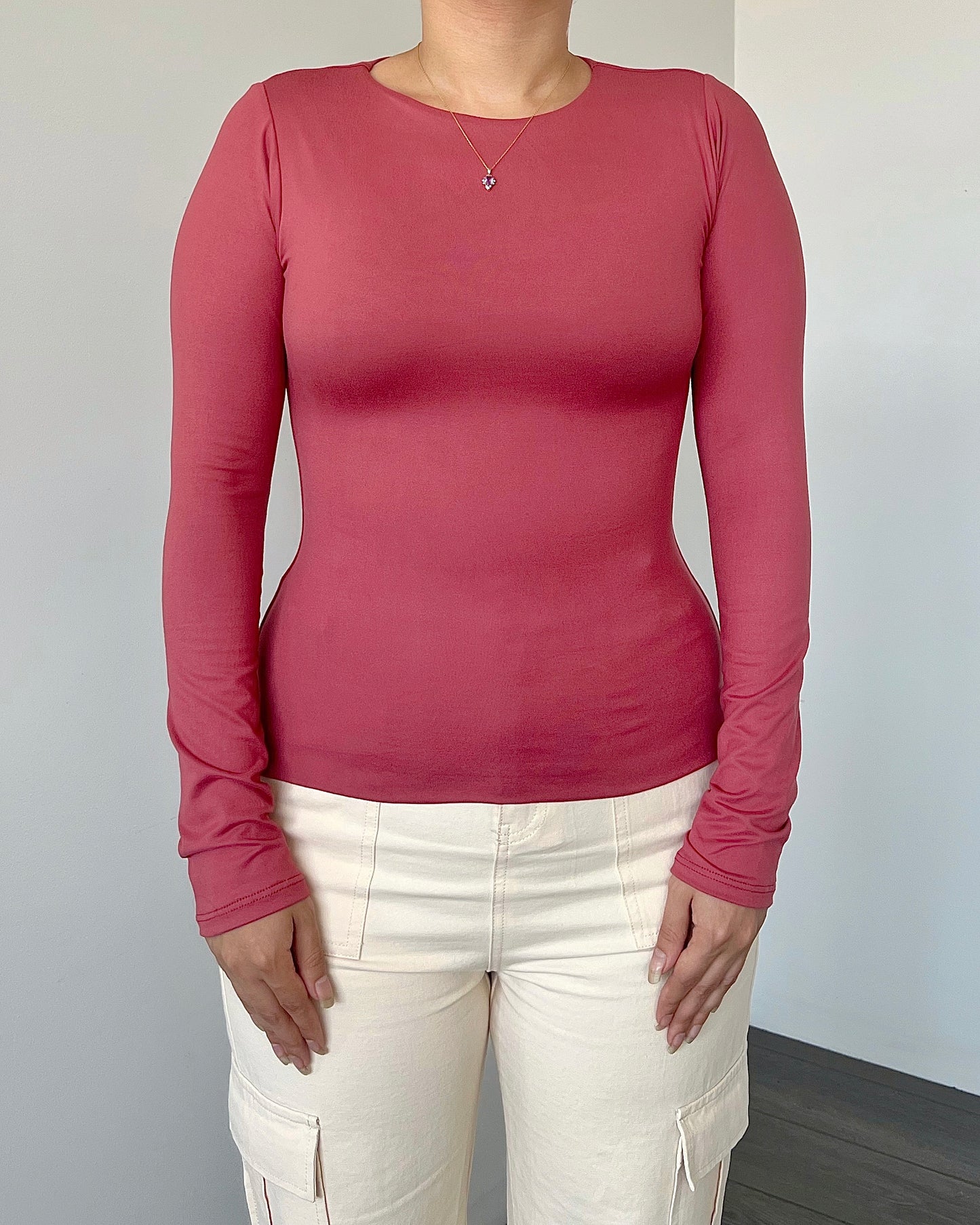 Marsala B-Soft Long Sleeve Top