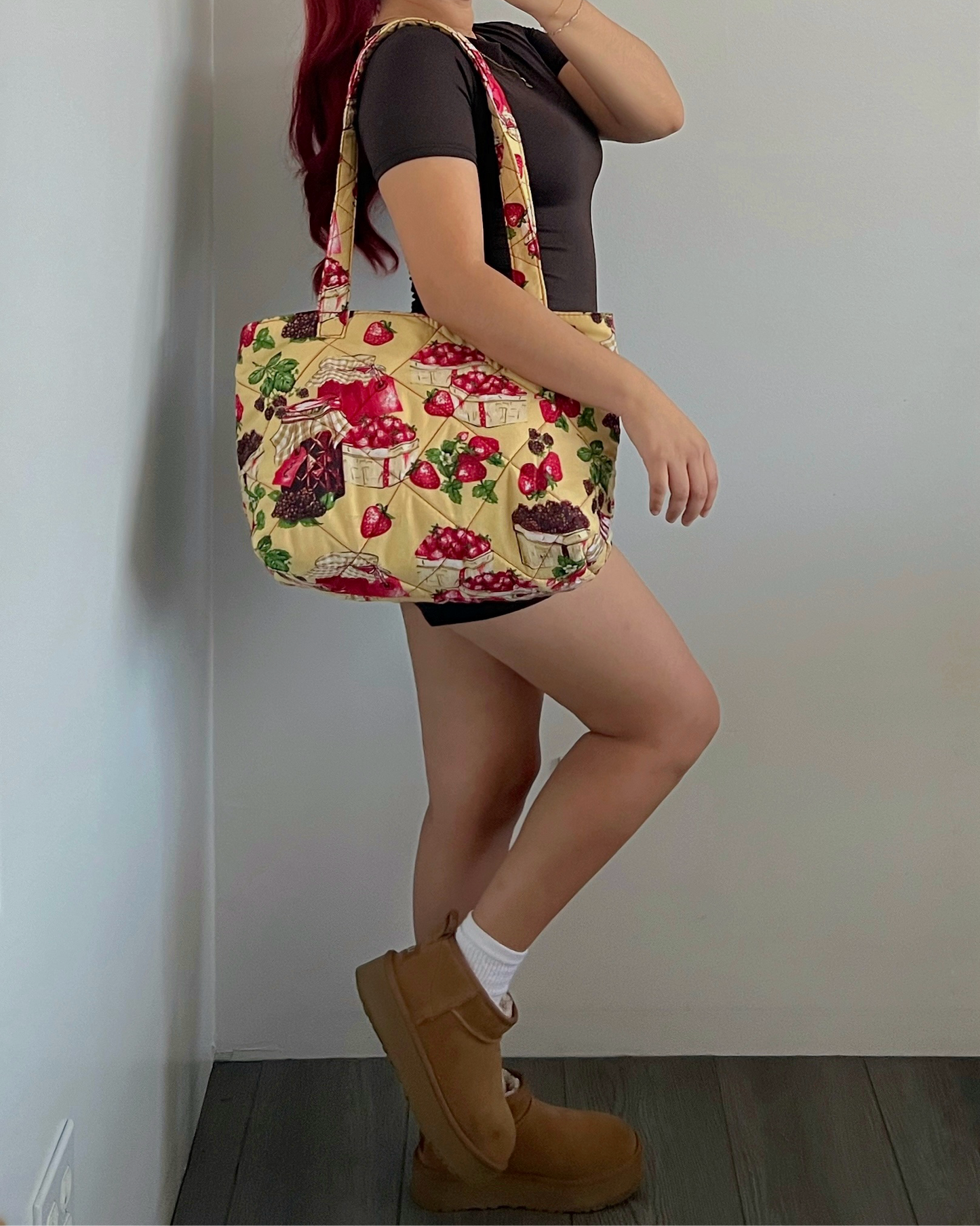 Yellow Strawberry Jam Tote Bag