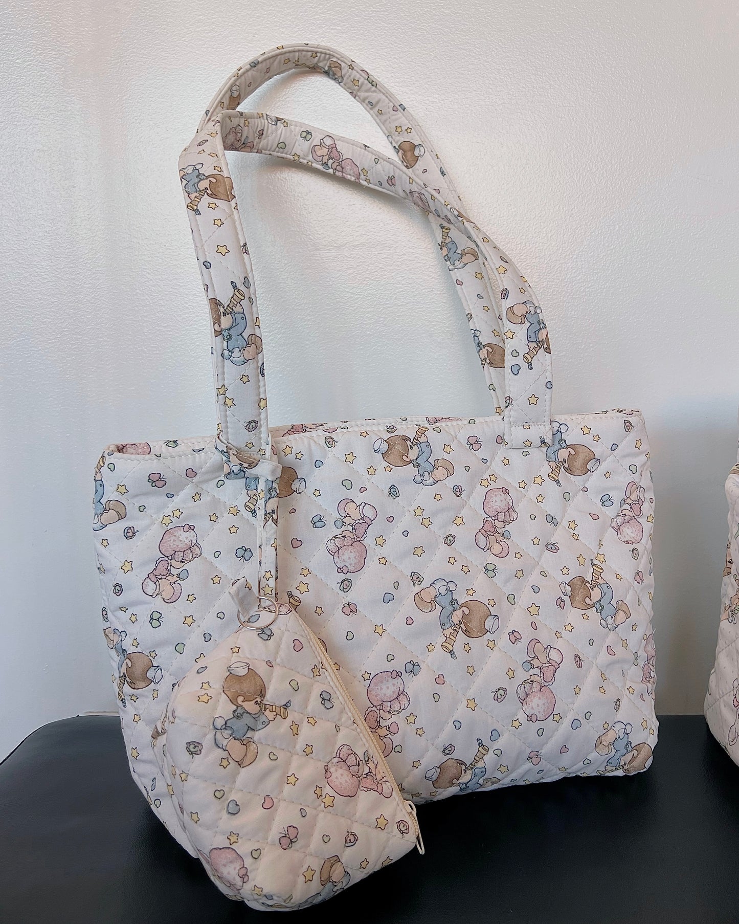 PM Stars Vintage Tote Bag & Matching Pouch