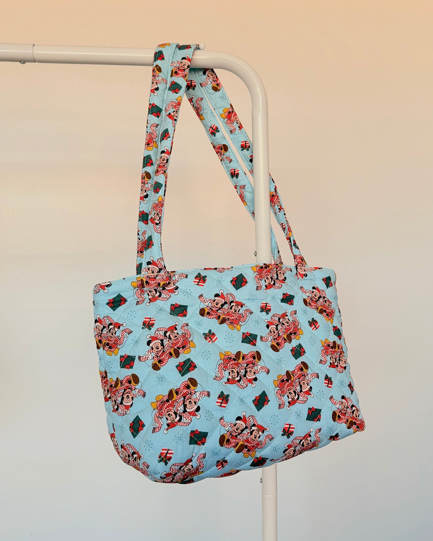 Blue Mouse Couple XMAS Tote Bag