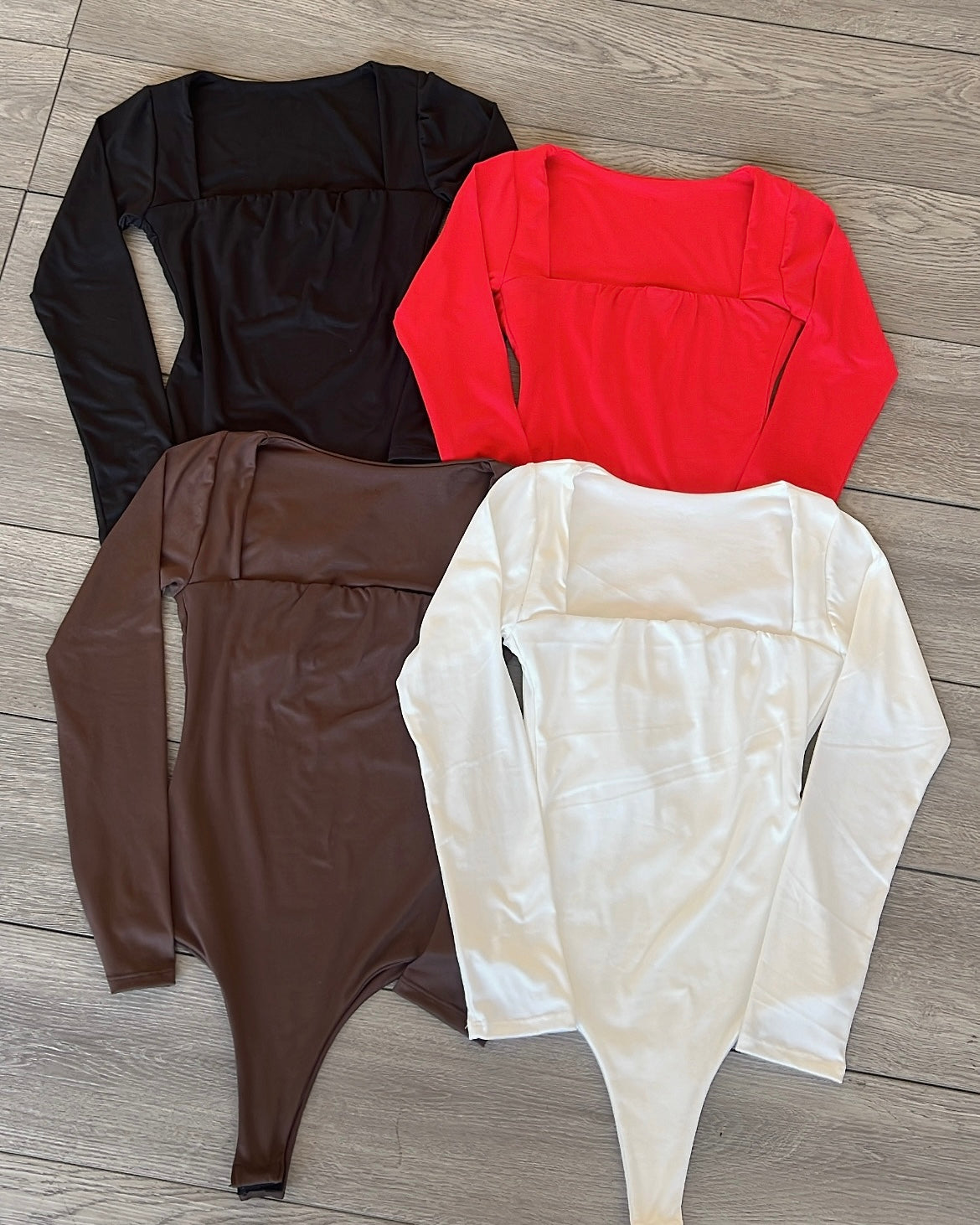 Brown Squared Neck (B-Soft) Bodysuit