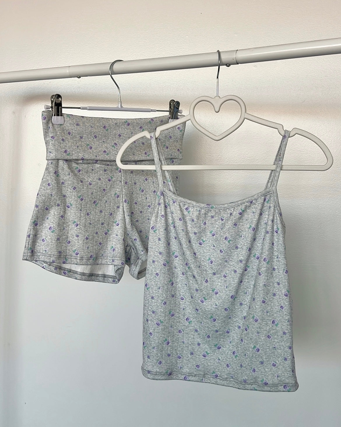 Lavender/Heather Ditsy (POINTELLE) Cami Top
