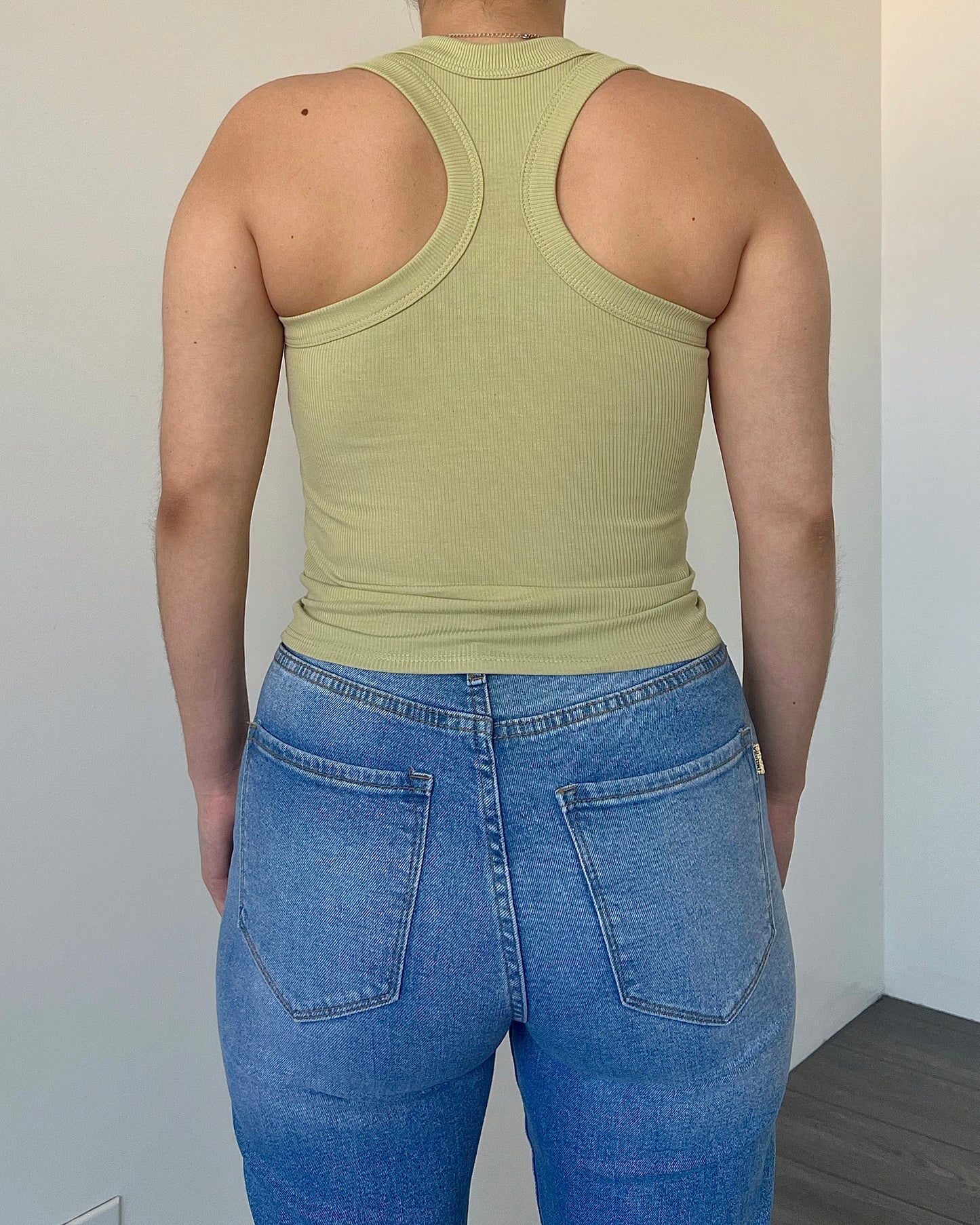 Sage Ribbed Racerback Top