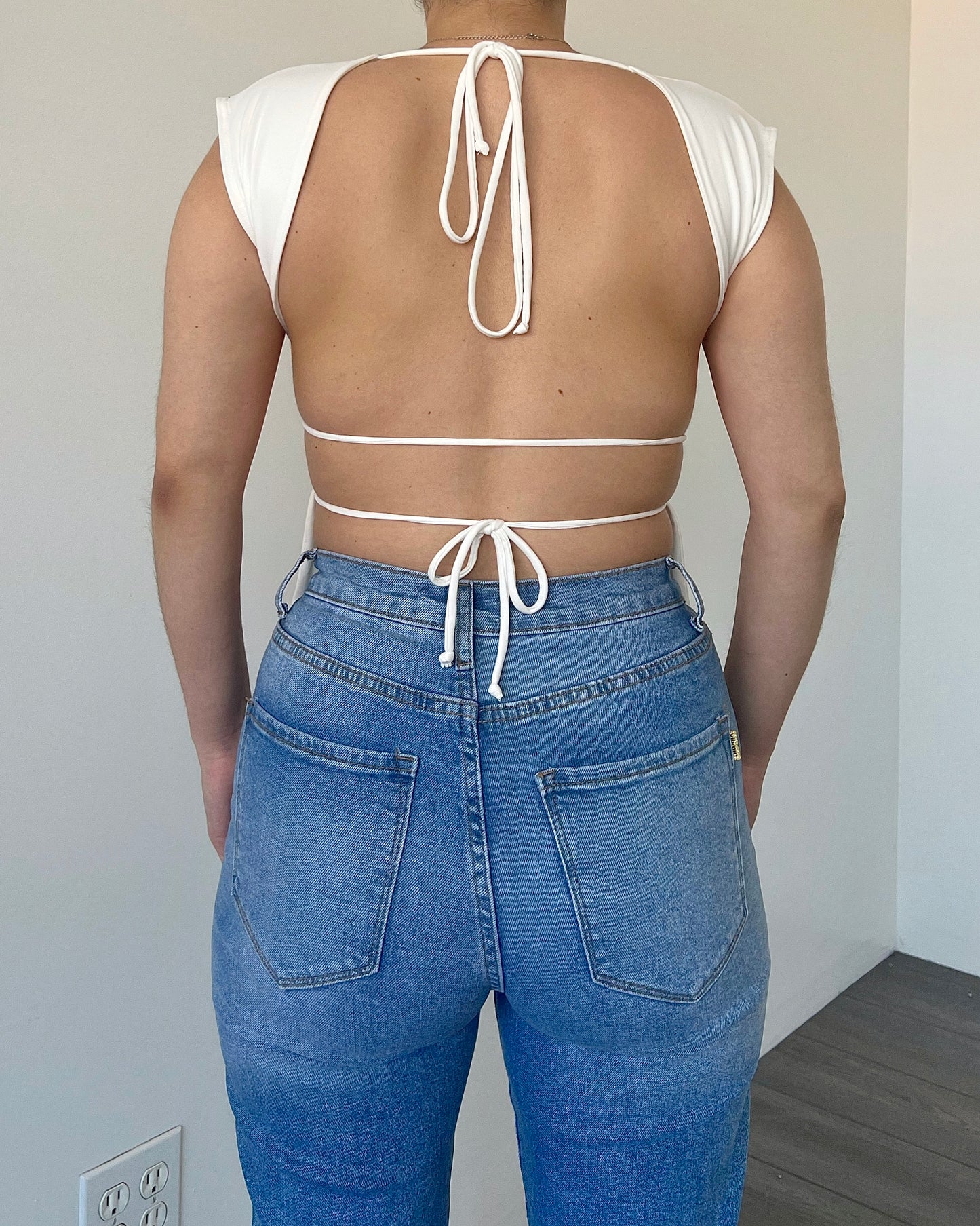 Ivory Boxy Drawstring Top (B-Soft)