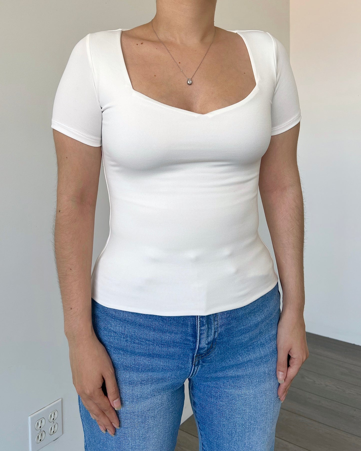 Ivory (Sweetheart) B-Soft Short Sleeve Top