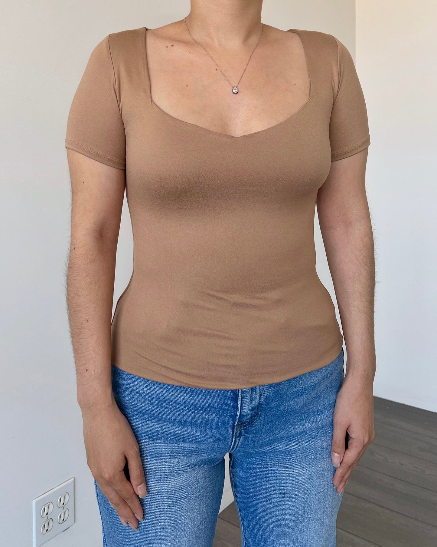Mocha (Sweetheart) B-Soft Short Sleeve Top