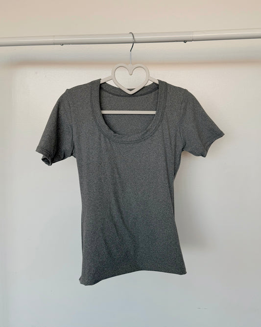Grey (Round) B-Soft Short Sleeve Top