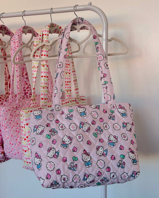 Pink HK Apple Tote Bag