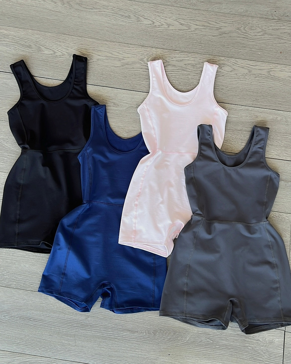 Charcoal Tank Active Romper