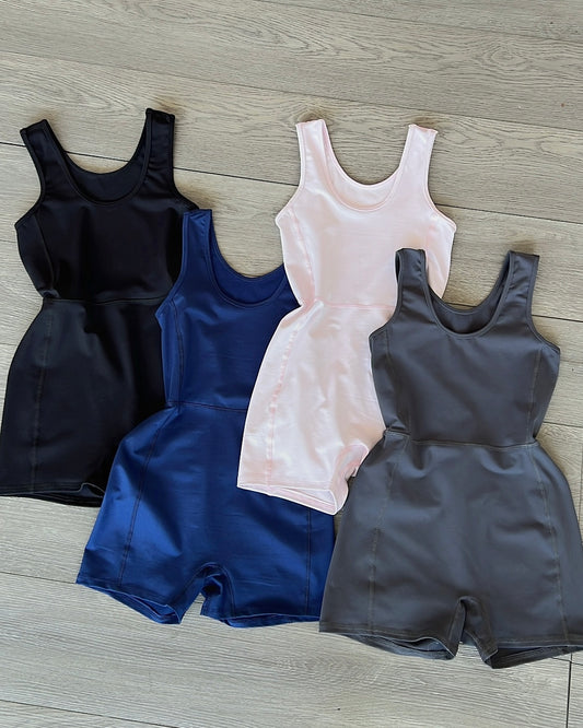 Charcoal Tank Active Romper