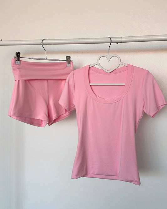 Baby Pink (Fold Over) B-Soft Shorts