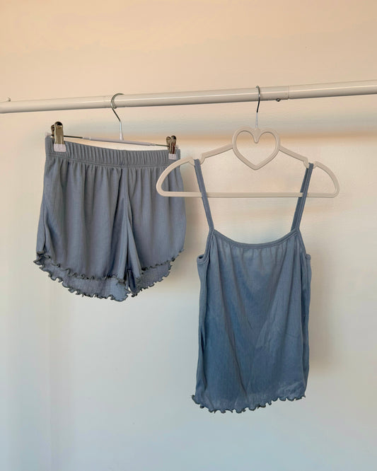 Baby Blue (POINTELLE) Cami Top