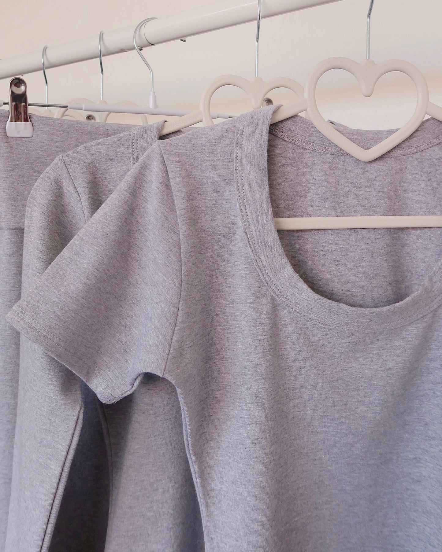 Charcoal (Round) Cotton Long Sleeve Top