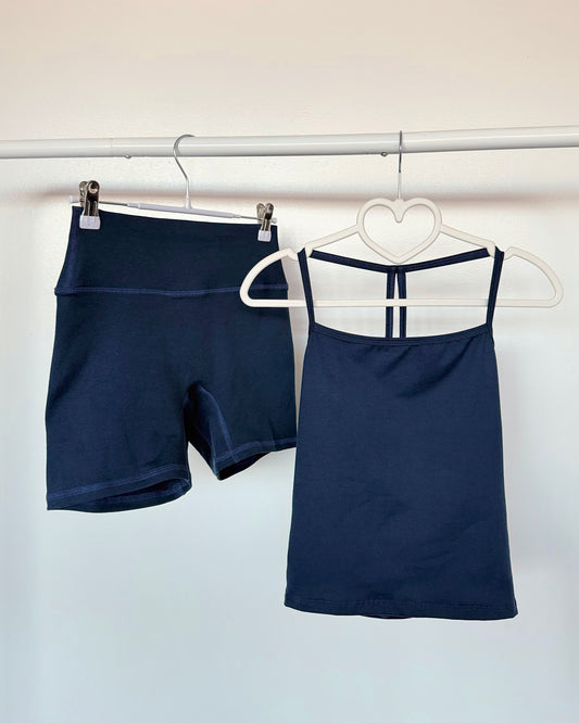 Navy Marled Active Cami Top