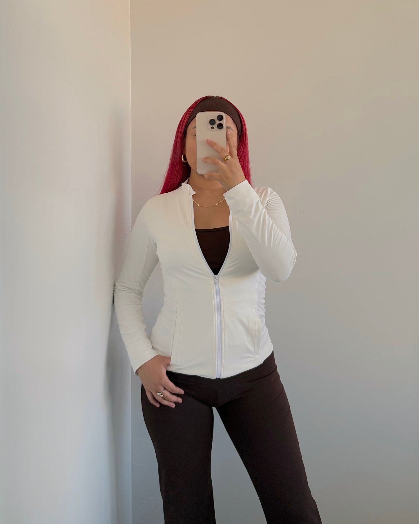 Ivory Fitted Buttery Full Length Jacket