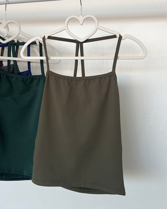 Olive Solid Active Cami Top