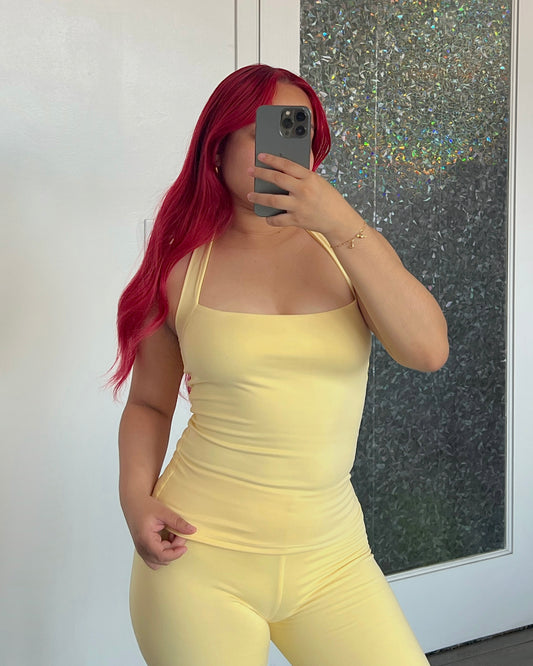 Soft Yellow (Halter) Square B-Soft Top