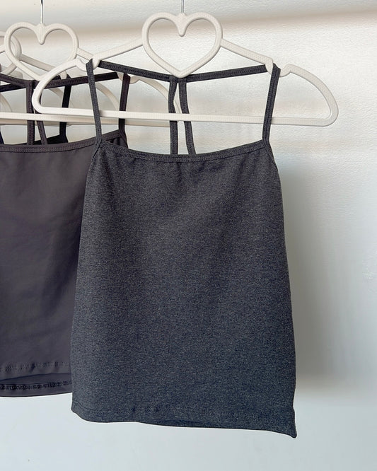 New Charcoal Marled Active Cami Top