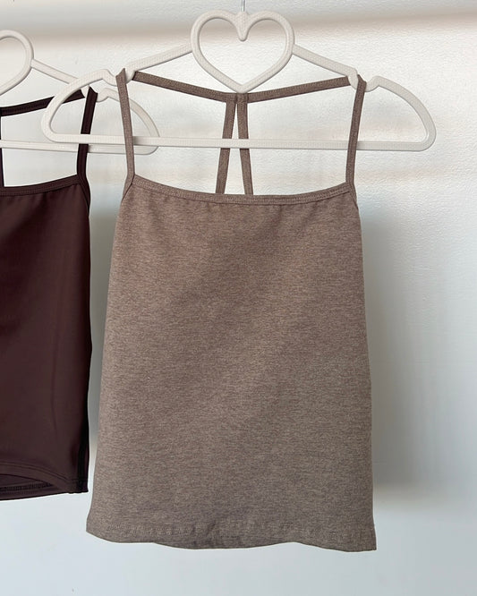 Mocha Marled Active Cami Top