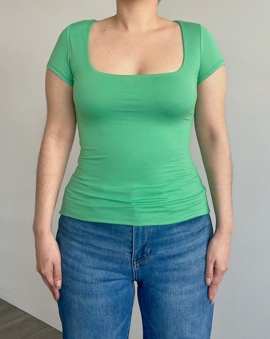 Kelly Green (Square) B-Soft Short Sleeve Top