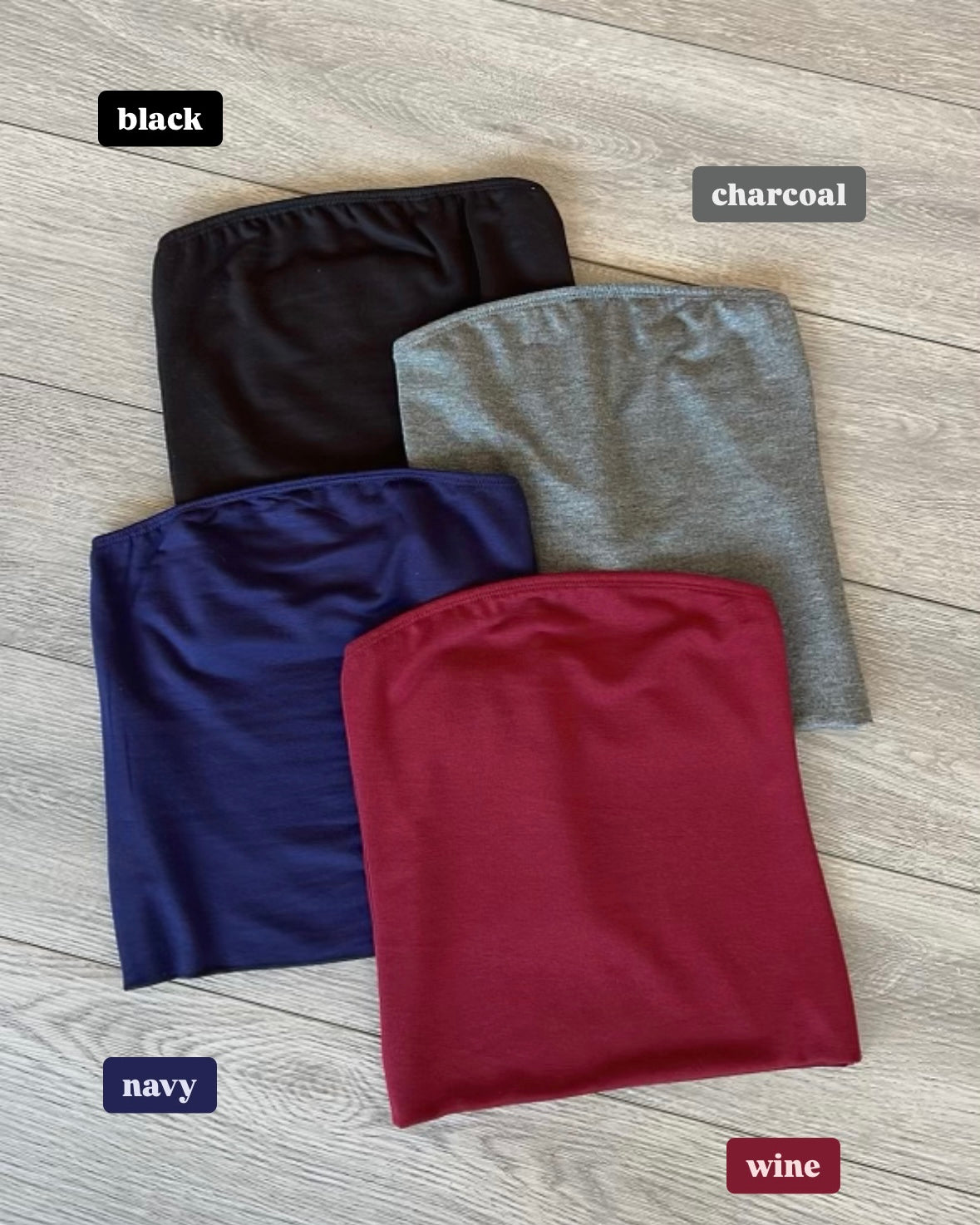 Navy French Tube Top