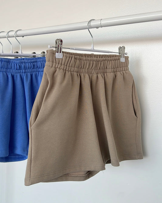 Mocha Fleece Pocket Shorts