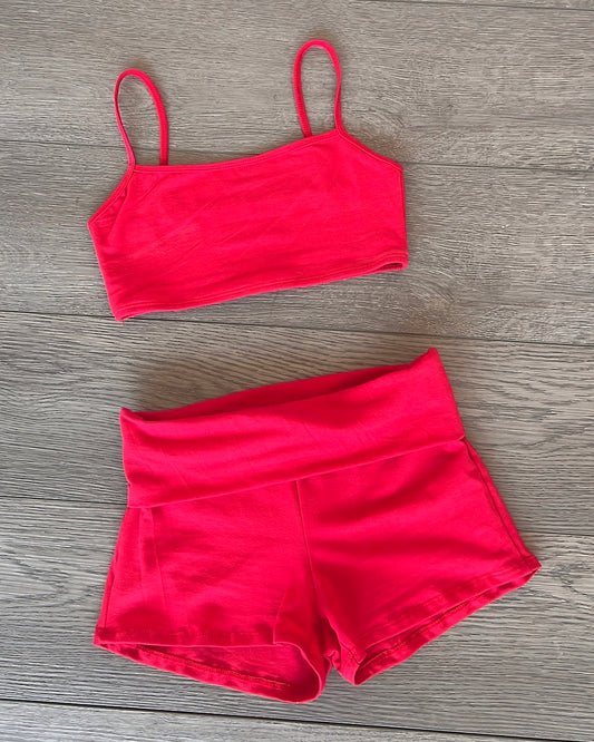Cherry Cotton Cami Set