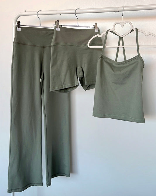 Sage Marled Active Cami Top