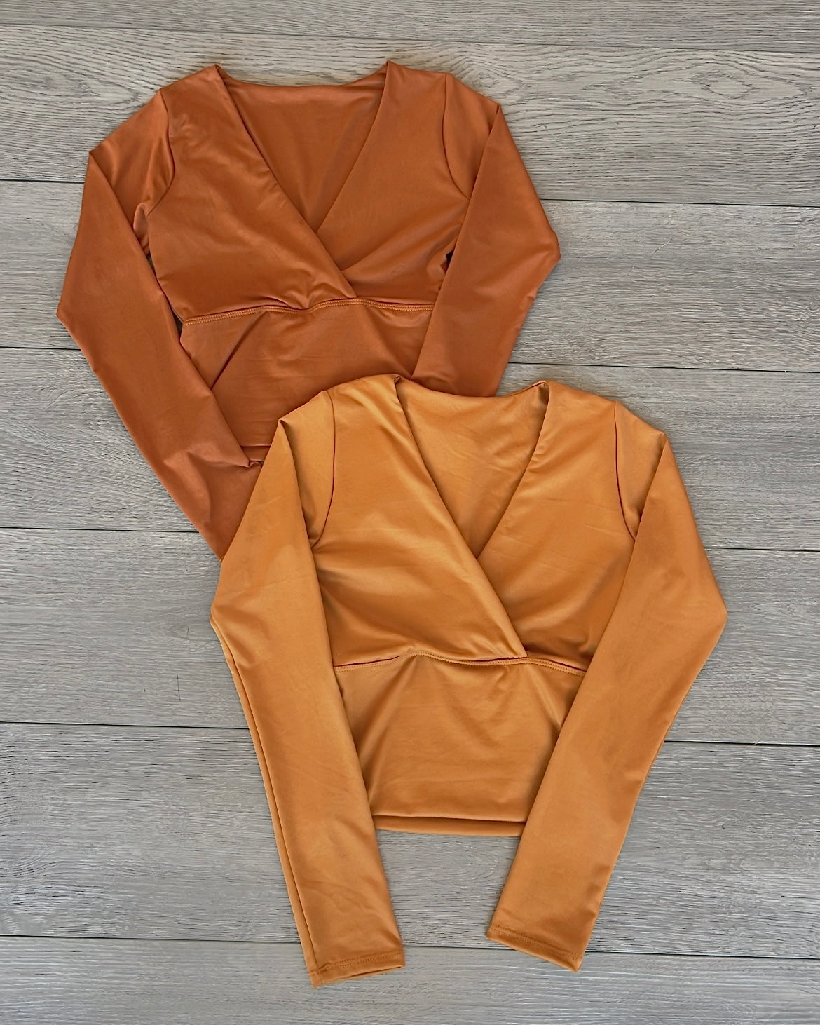 Pumpkin (V Neck) B-Soft Long Sleeve Top