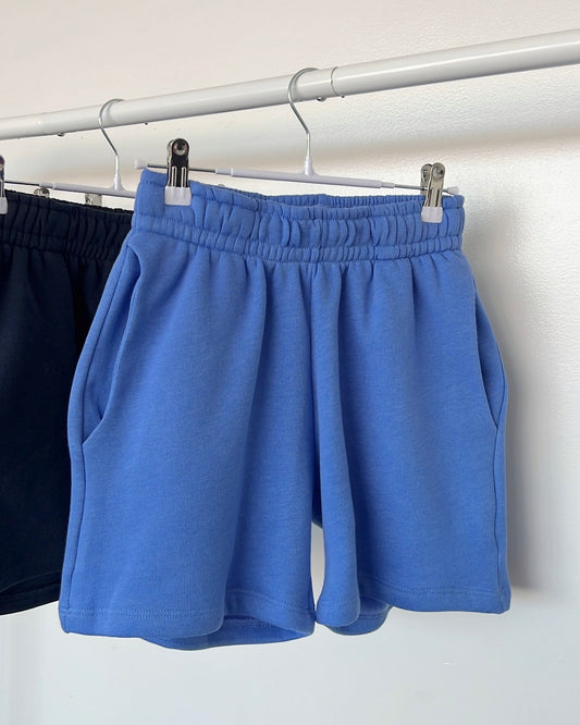 Cobalt Blue Fleece Pocket Shorts