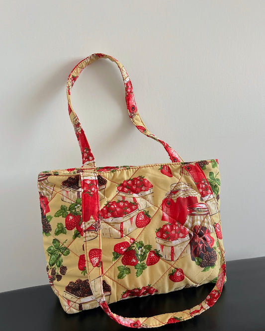 Yellow Strawberry Jam Tote Bag