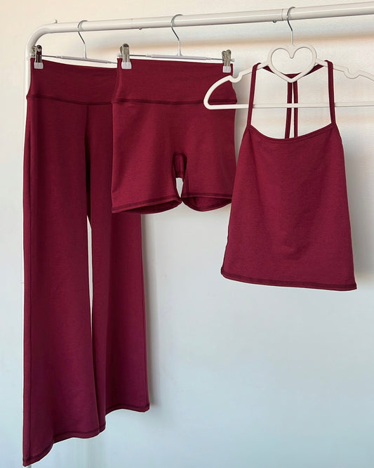 Burgundy Marled Active Cami Top