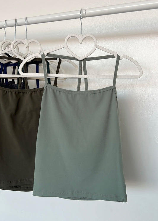Sage Solid Active Cami Top