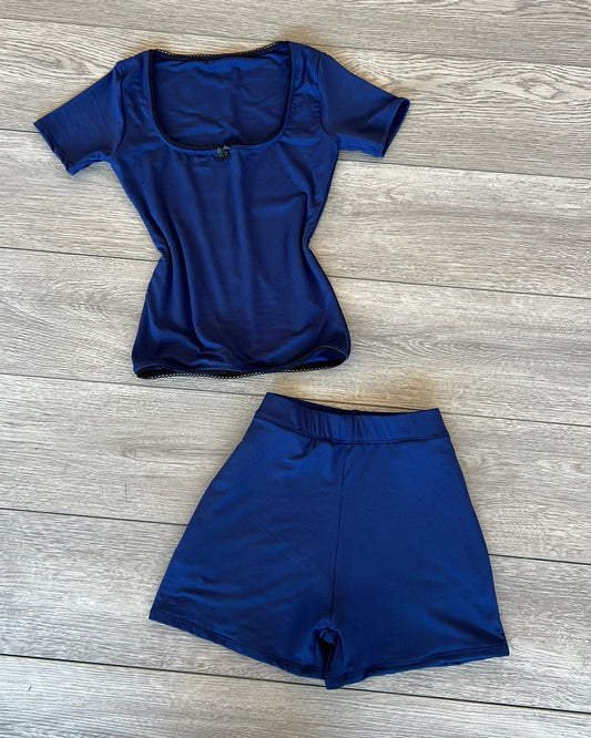 Navy B-Soft Pocket Lounge Shorts