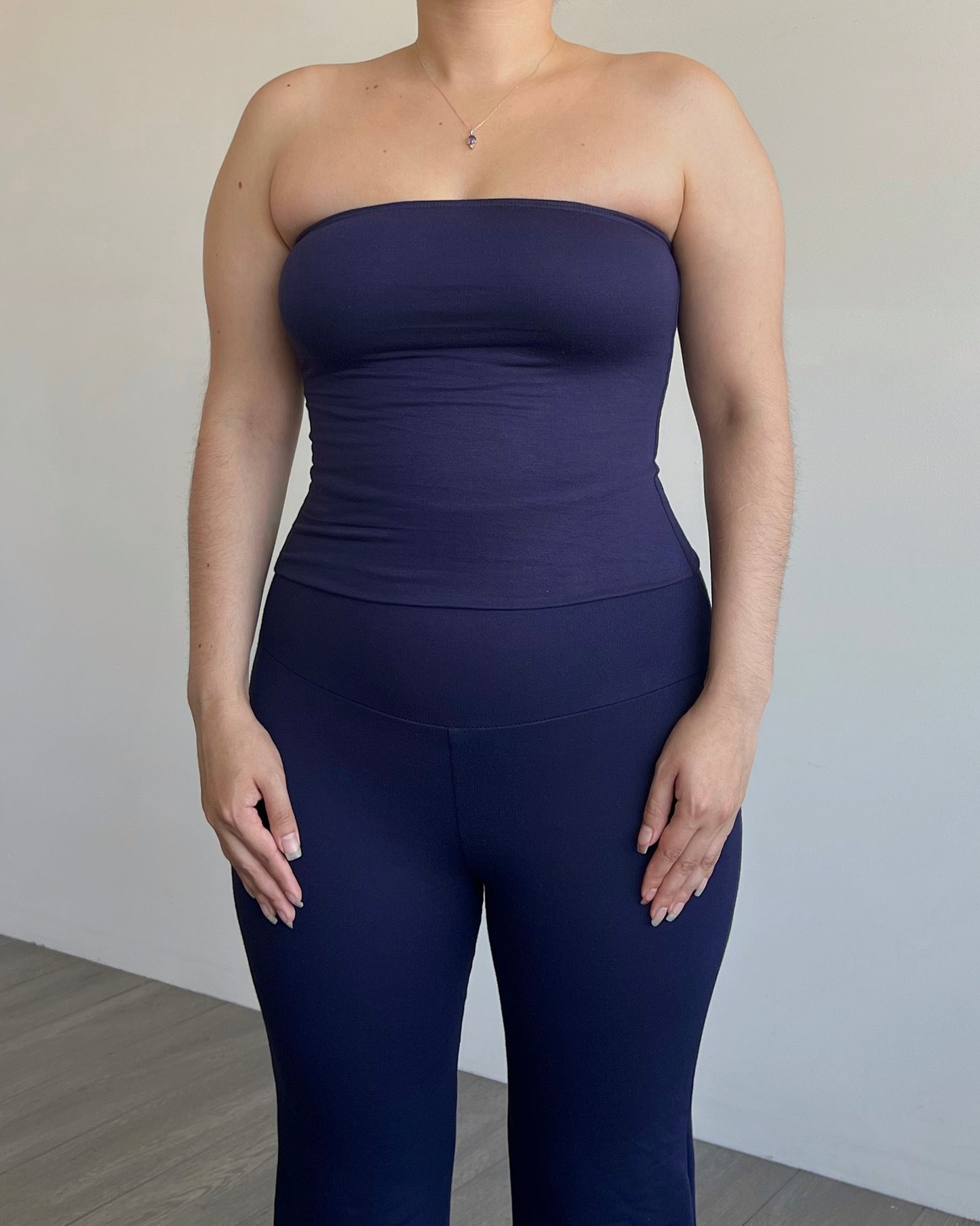 Navy French Tube Top