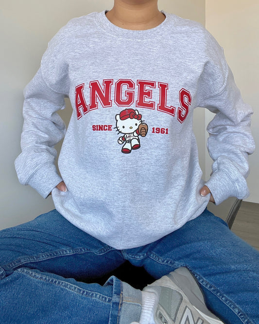 Heather Grey HK Angels Fleece Crew (Unisex)
