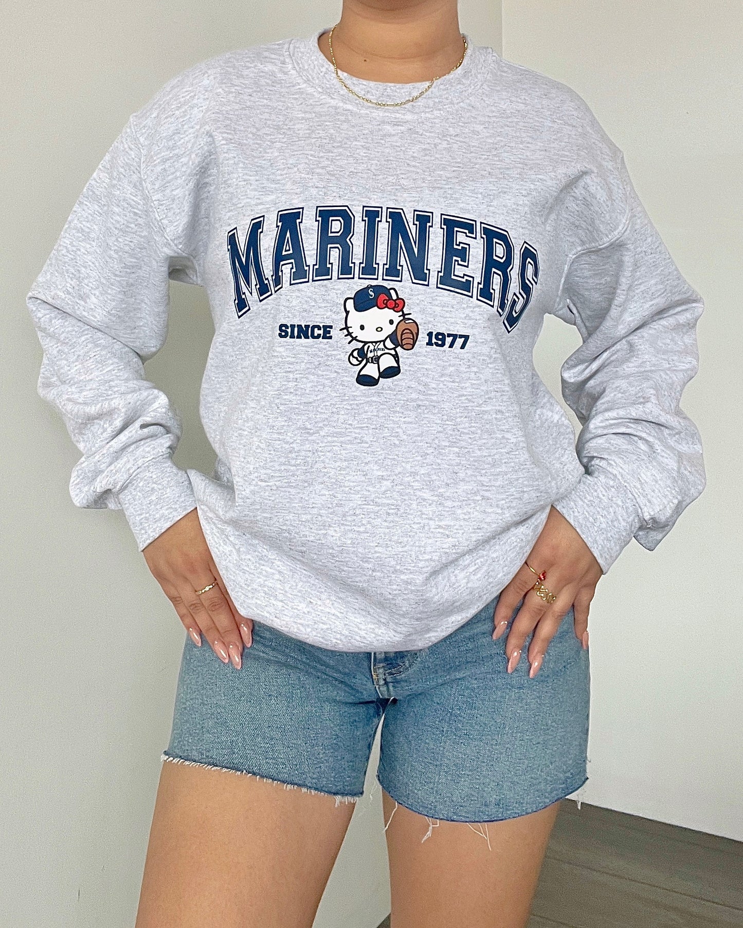 Heather Grey HK Mariners Fleece Crew (Unisex)