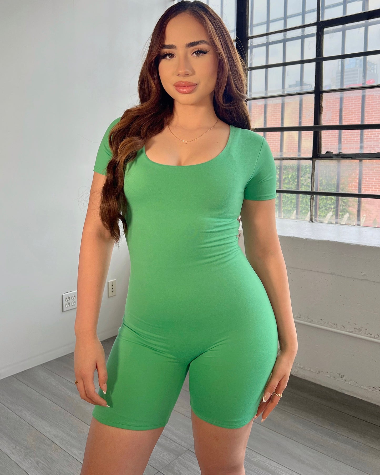 Kelly Green (Scoop) B-Soft Short Sleeve Romper