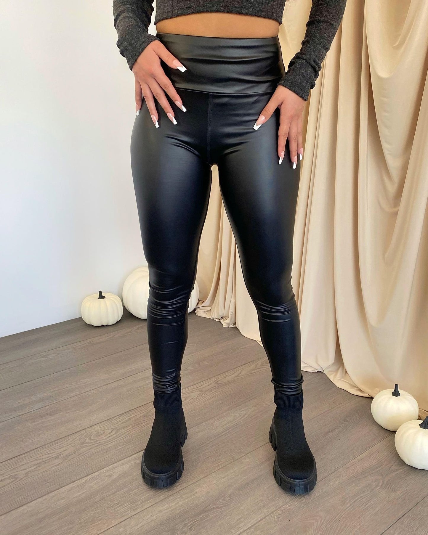 Black Leather Leggings