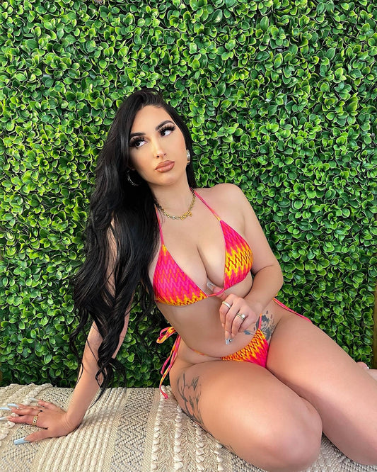 Triangle Bikini Set - Electric