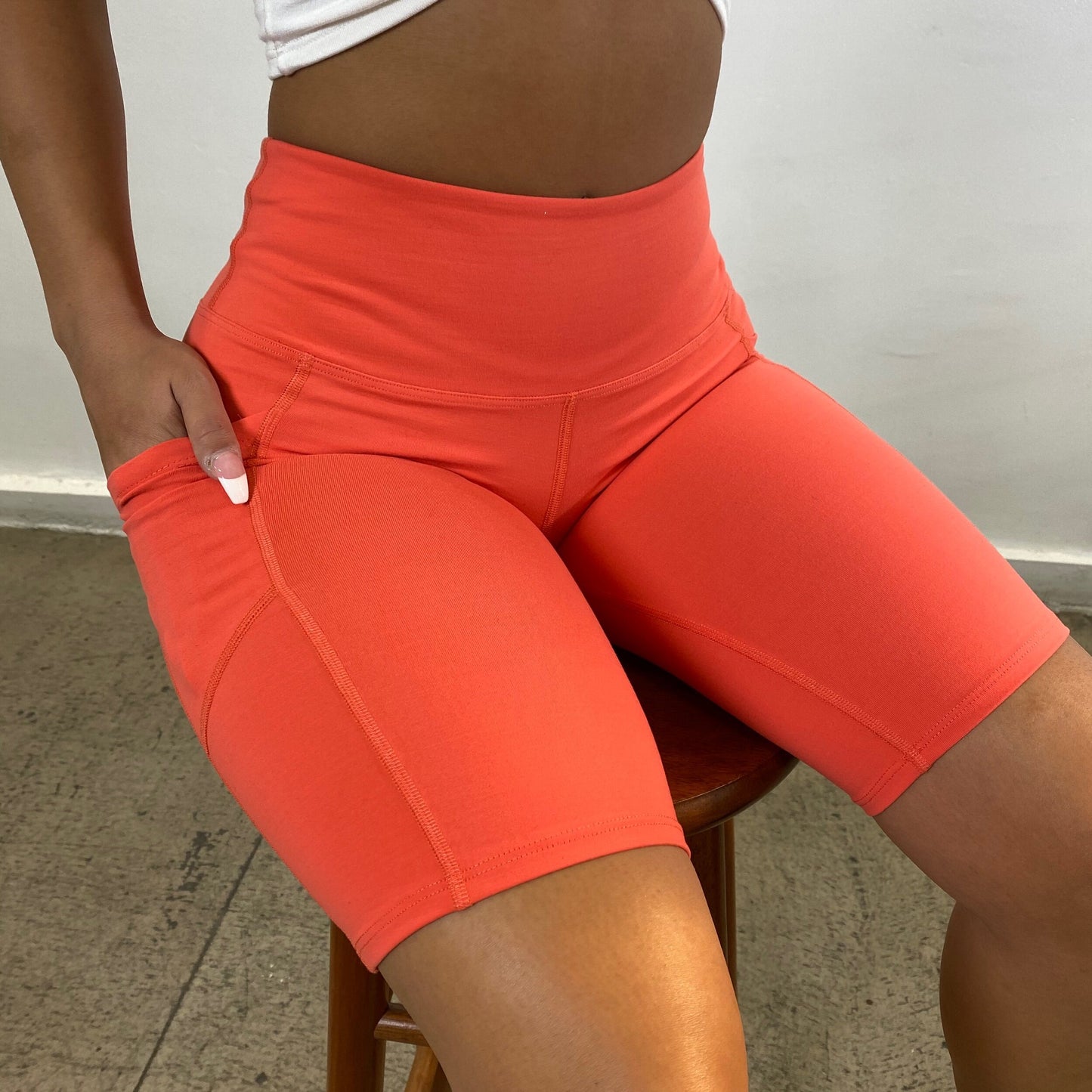 Workout Pocket Shorts - Orange