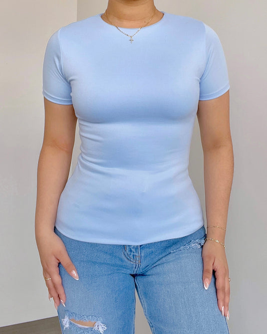 Baby Blue B-Soft Short Sleeve Top