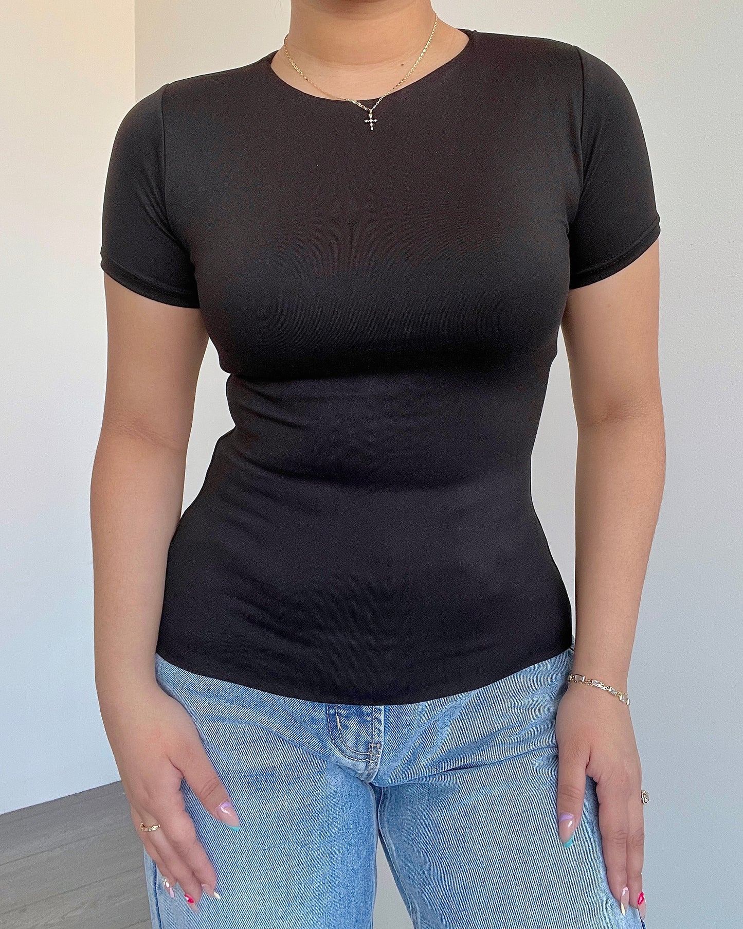 Black B-Soft Short Sleeve Top