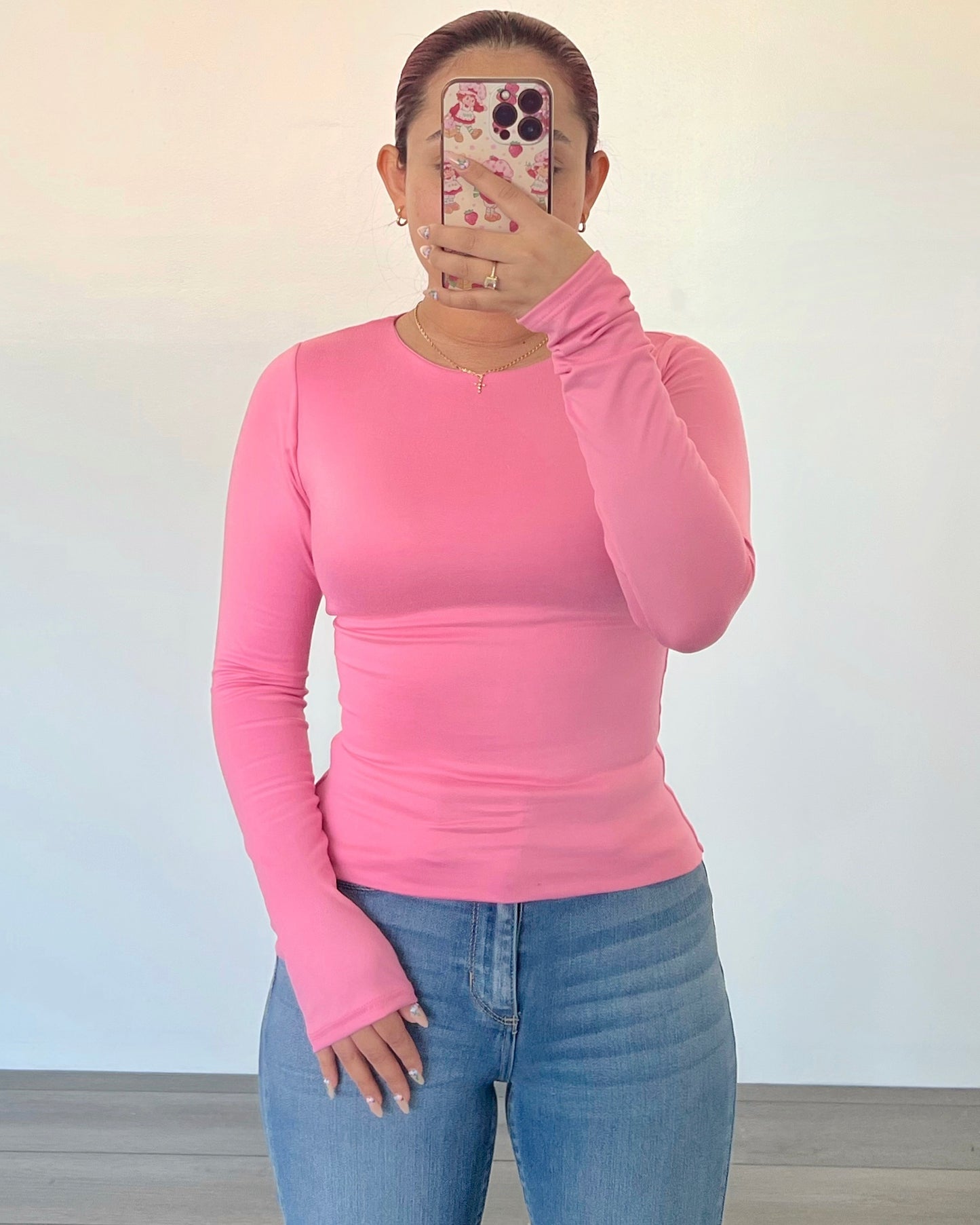Pink B-Soft Long Sleeve Top
